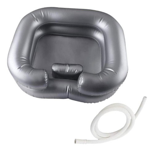 M Cuenca De Champú Inflable Ayuda De Lavado De Cabello Plata