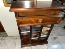 Comprar Rack Cds Musica De Madera Con Cajon 