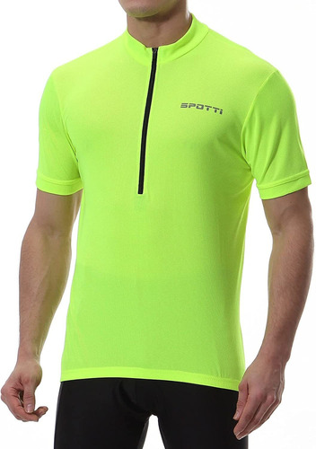 Spotti Camiseta De Ciclismo De Manga Corta Para Hombre Con 3