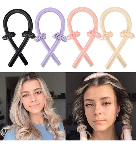 Barra Rizadora Satinada Sin Calor Lazy Curler Diadema Make H Color Multicolor