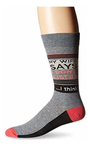 K. Bell Socks Men  S Play On Words Novelty Crew