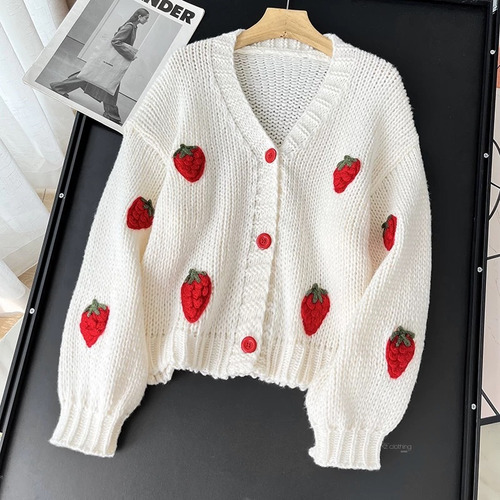 Nuevo Abrigo De Punto Con Cuello En V De Invierno Twist Stra