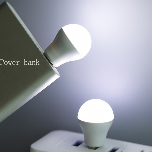 8×luz Nocturna Mini Usb Bombilla Portátil En Forma Mini