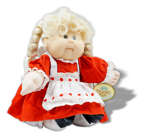 Coleco Cabbage Patch Kids Talking Girl Dress Red 1987