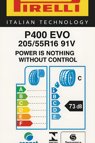 Pneu P400 Evo - Pirelli - 205/55 R16 - Dias Das Maes - Gamer