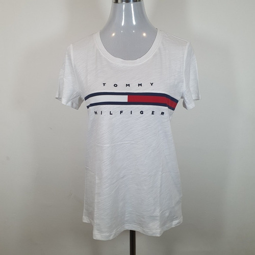 Polera Tommy Hilfiger Mujer Diseño Blanco Original  Usa