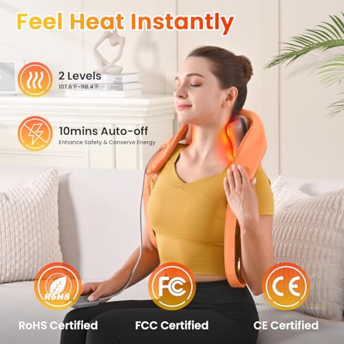 Masajeador De Cuello Con Calor Para Aliviar El Dolor De Teji
