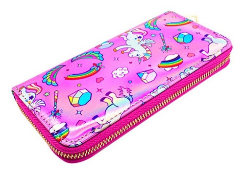 Cartera De Dama Con Monedero Juvenil Tornasol Mayoreo 6 Pzs Color Plateado Diseño De La Tela Sintético