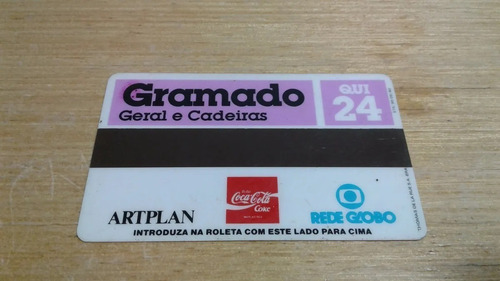 Ingresso Rock In Rio Ii Gramado Quinta Dia 24 1991