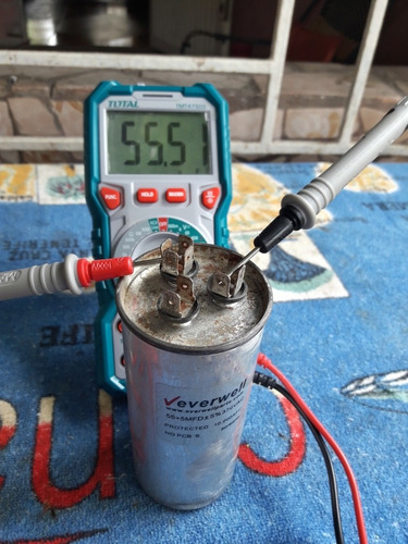 Imagen 2 de 2 de Capacitador Aire Acondicionado Everwell 55+5mfd +-5% 370vac