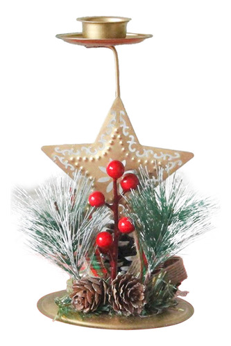 Vela Metálica Con Forma De Árbol De Navidad, Vela De Hierro