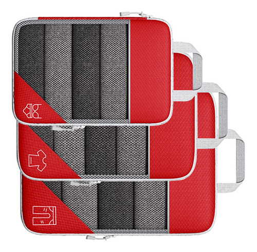 Bolsa Organizadora De Maletas Roja, Kit De Embalaje De Compr