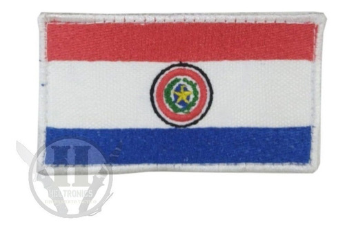 Parche Bordada Bandera Paraguay Clasica Abrojo Py Guarani