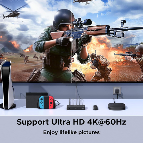 Ugreen Hdmi Switch 3 In 1 Out 4k@60hz, Hdmi Splitter With...