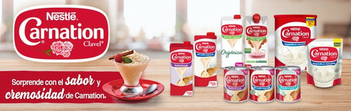 Leche Evaporada Carnation Clavel Nestlé 2 Pzas 720g C/u