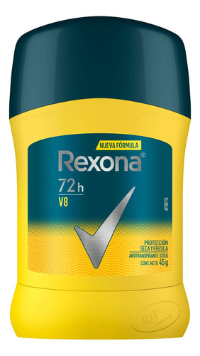 Antitranspirante En Barra Rexona V8 45g 72 hrs