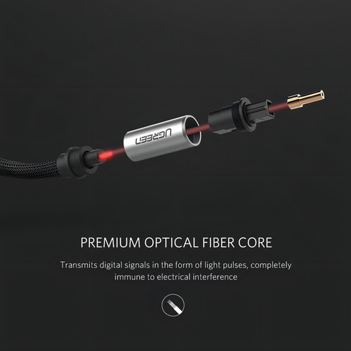 Cable Audio Fibra Optica Digital Toslink Premium 2m Ugreen