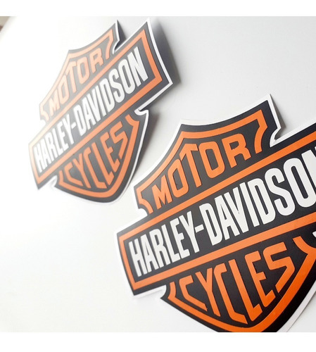 Calcomanía Harley Davidson 3 Colores X2 . Premium. Calco.