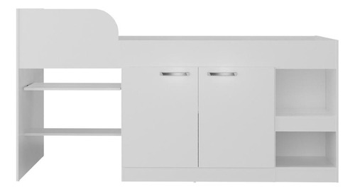 Cama Solteiro Multifunc P/ Colchão 188x78 Multimóveis Mp4230 Cor Branco