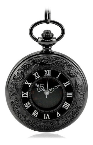 Reloj De Bolsillo Collar Cadena Números Romanos De Cuarzo