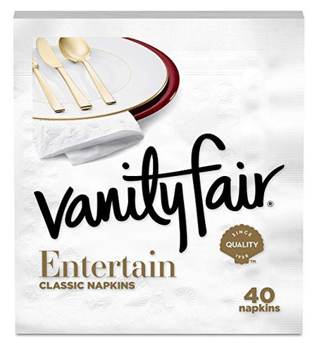 Vanity Fair Entertain Cena Servilletas, 40 De Recuento De Pa