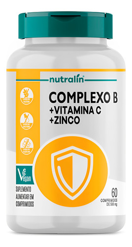 Complexo B Nutralín Com Vitamina C E Zinco 60 Comp.