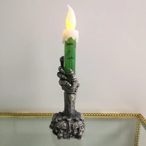 A 2pcs Esqueletos De Halloween, Velas De Fiesta De Fantasma