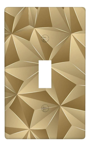 Fyzelod 3d Diamond Gold Single Toggle Light Switch Cover Dec