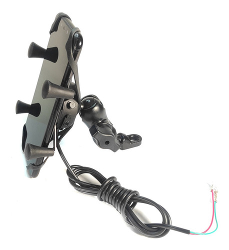 Cargador Celular Con Soporte Negro Scg-09