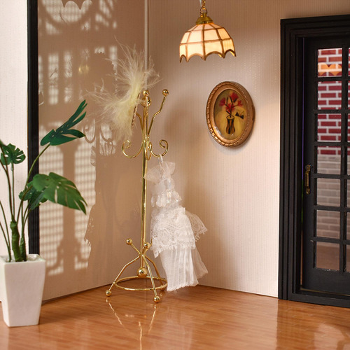 1/12 Casa De Muñecas Abrigo Árbol Accesorios Ropa