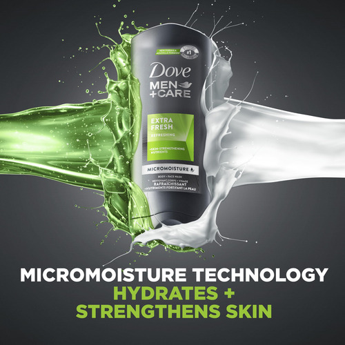 Gel De Baño Dove Men+care Extra Fresh, 530 Ml, 4 Unidades, P