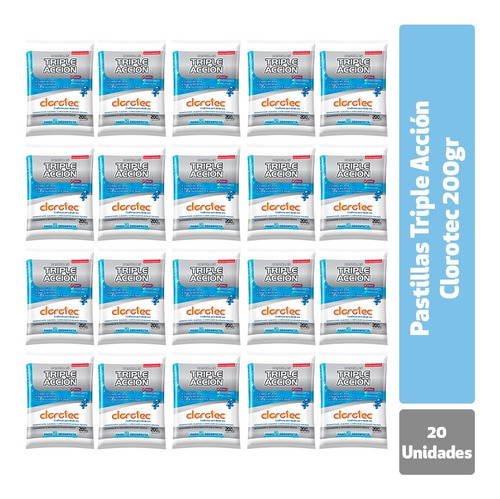 Pastillas De Cloro Triple Accion Por 20 Unidades Clorotec