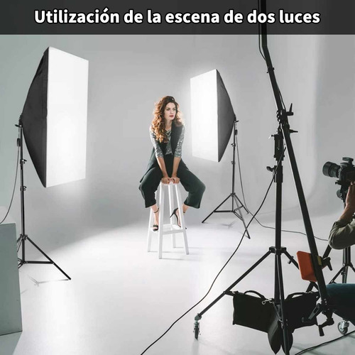 Kit De Luces De Estudio Fotografico Set Softbox 2 Piezas