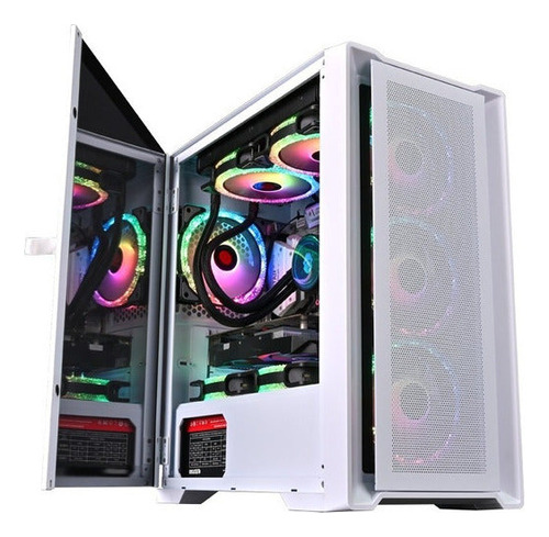 Case Gamer U Products Modelo U-335bw Blanco 38x19x45 Cm