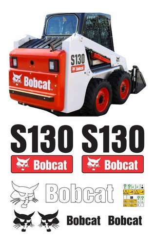 Adesivos Bobcat S130 Kit Emblemas Completo  Mk Cor adesivo bobcat S130