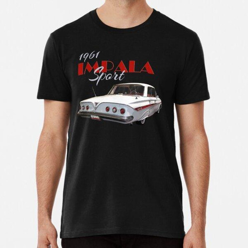 Remera Coches Clásicos, Vintage White 1961 Impala Sport Seda