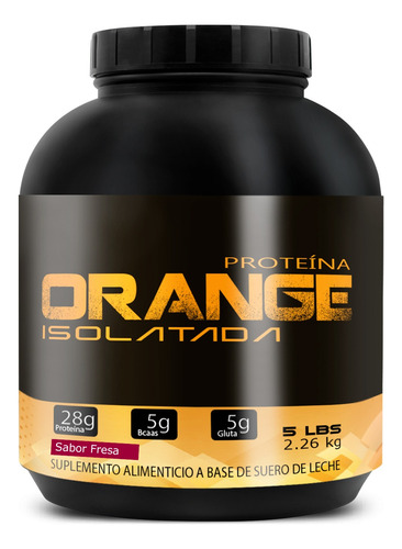 Orange Proteína Isolate 2.26kg 59 Servicios Fresa