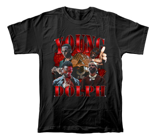 Camiseta Algodón Peinado Con Estampado De Rapero Young Dolph