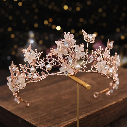 Gorros De Boda Para Mujer Con Forma De Corona Nupcial Con Fo