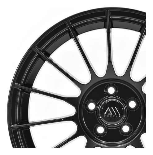 Rines 17 5/100 Jetta Clasico Vento Polo Neon Stratus 4 Rines Color Negro Mate