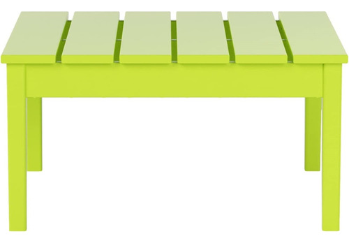 Mesa De Jardín Para Exteriores Cuadrada Color Verde Lima