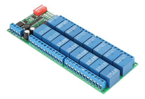 Módulo De Relé Modbus Rtu Rtu Rs485 Plc Dc De 12 V Y 16 Cana