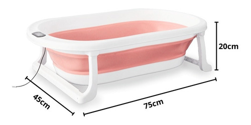 Imagen 4 de 4 de Bañera Tina Plegable Con Termómetro