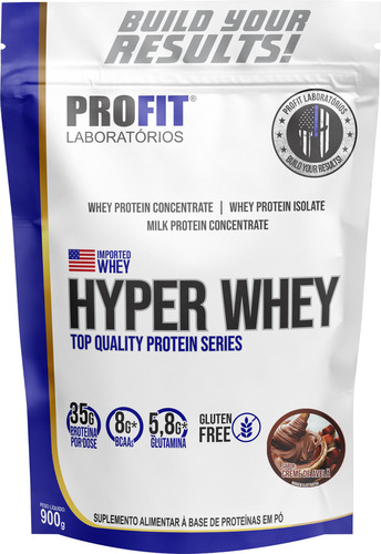Hyper Whey Top Quality Protein 900g Refil - Profit Sabor Creme De Avelã