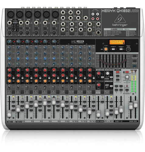 Mixer Consola E Interfaz Behringer Xenyx Qx1832usb Efectos