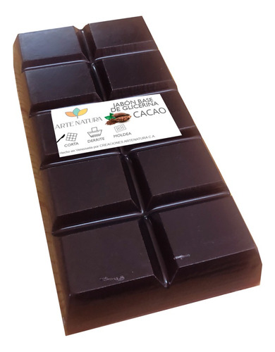 Jabón Base De Glicerina De Cacao 500gr