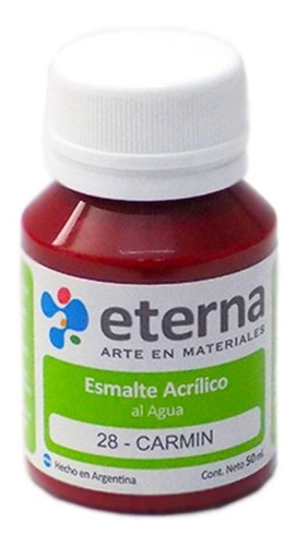 Esmalte Acrilico Al Agua Eterna X 37ml Color del óleo 28 CARMIN