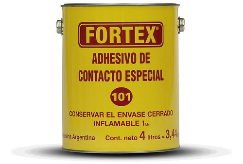 Adhesivo De Contacto Especial Fortex 101 4kg Premium Gavatex