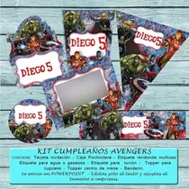 Comprar Kit Imprimible Editable Cumpleaños  Avengers