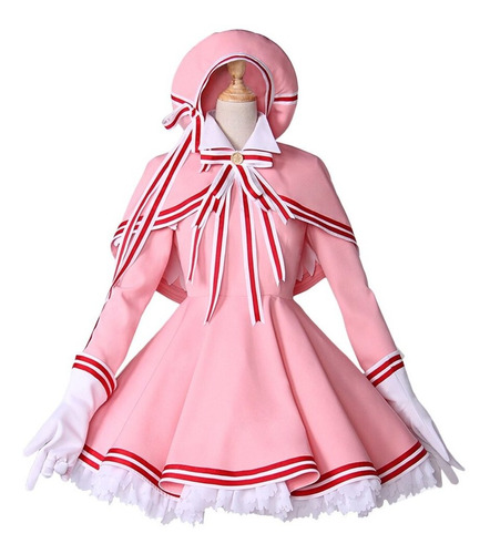 Pink Maid Lolita Cosplay Sakura Cardcaptor Anime Japón